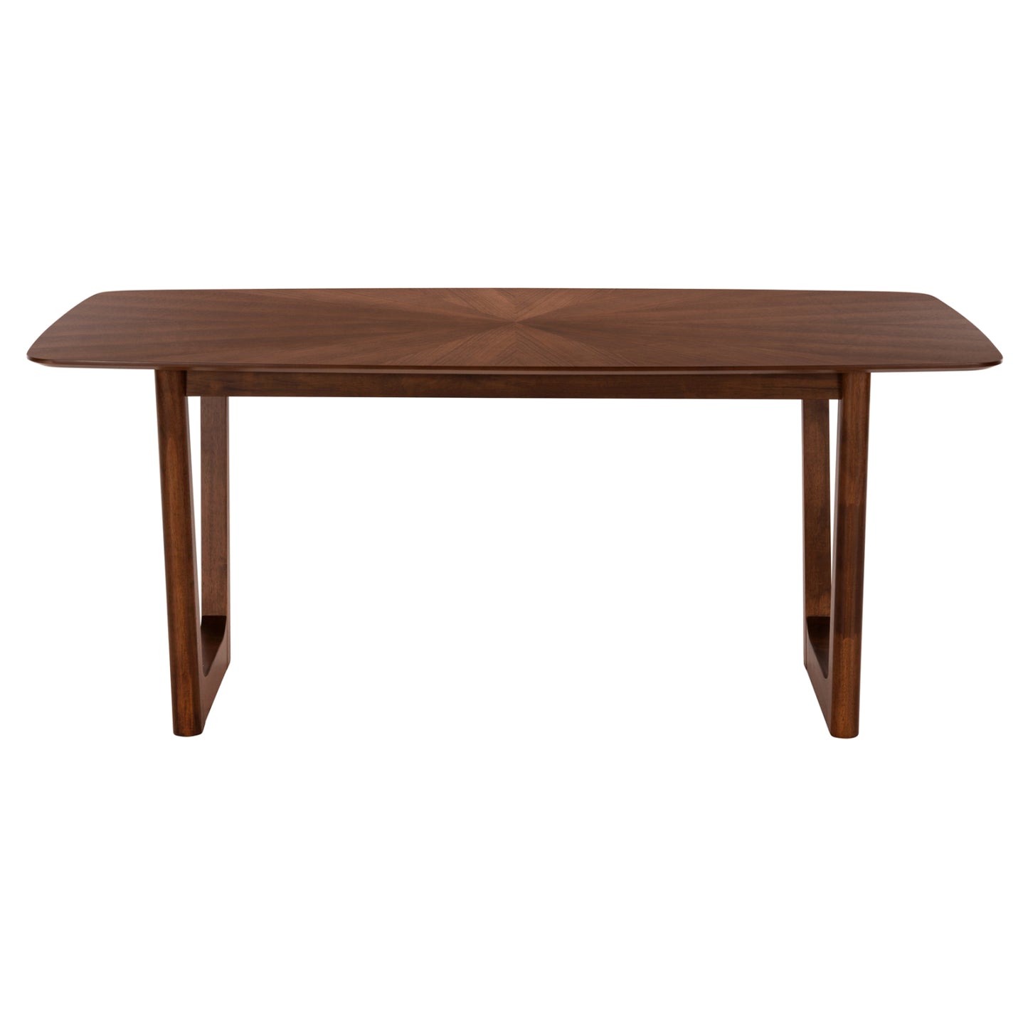 Dining Table Rectangular Riner Hm9745 Mdf With Walnut Sunburst Veneer 180x90x76hcm.