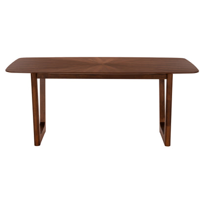 Dining Table Rectangular Riner Hm9745 Mdf With Walnut Sunburst Veneer 180x90x76hcm.