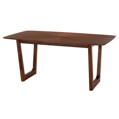 Dining Table Rectangular Riner Hm9745 Mdf With Walnut Sunburst Veneer 180x90x76hcm.