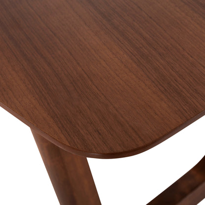 Dining Table Rectangular Riner Hm9745 Mdf With Walnut Sunburst Veneer 180x90x76hcm.