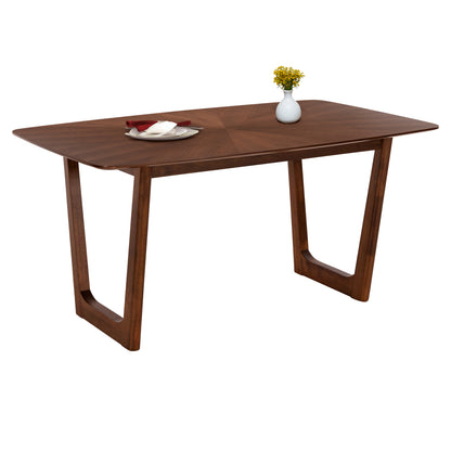 Dining Table Rectangular Riner Hm9745 Mdf With Walnut Sunburst Veneer 180x90x76hcm.