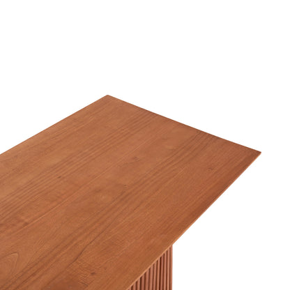 Dining Table Rectangular Frantz Hm9916 Solid Mindi Wood In Natural Color 160x79.5x76.5hcm.