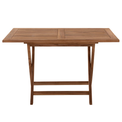 Outdoor Dining Table Kendall Hm9542 Foldable-teak In Natural Color 120x80x75hcm.