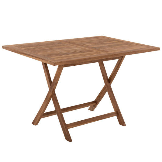 Outdoor Dining Table Kendall Hm9542 Foldable-teak In Natural Color 120x80x75hcm.
