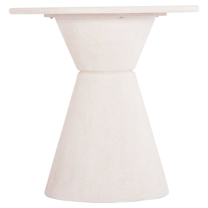 Dining Table Round Series Santorini Hm18055 Mdf In Off-white Color Φ77x76hcm.