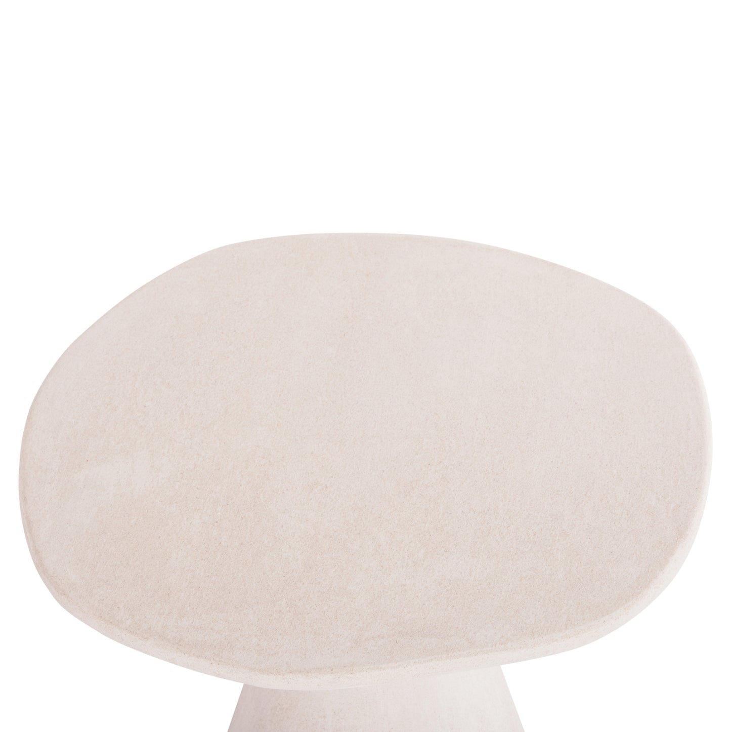 Dining Table Round Series Santorini Hm18055 Mdf In Off-white Color Φ77x76hcm.