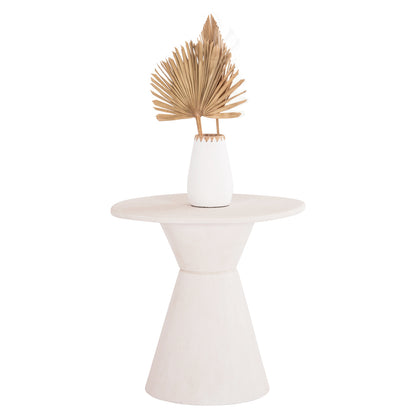 Dining Table Round Series Santorini Hm18055 Mdf In Off-white Color Φ77x76hcm.