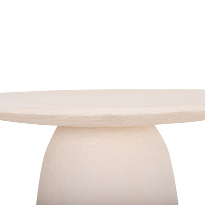 Dining Table Round Seppo Hm18154.02 Fiber Cement In White--Φ119,5x75,5hcm.