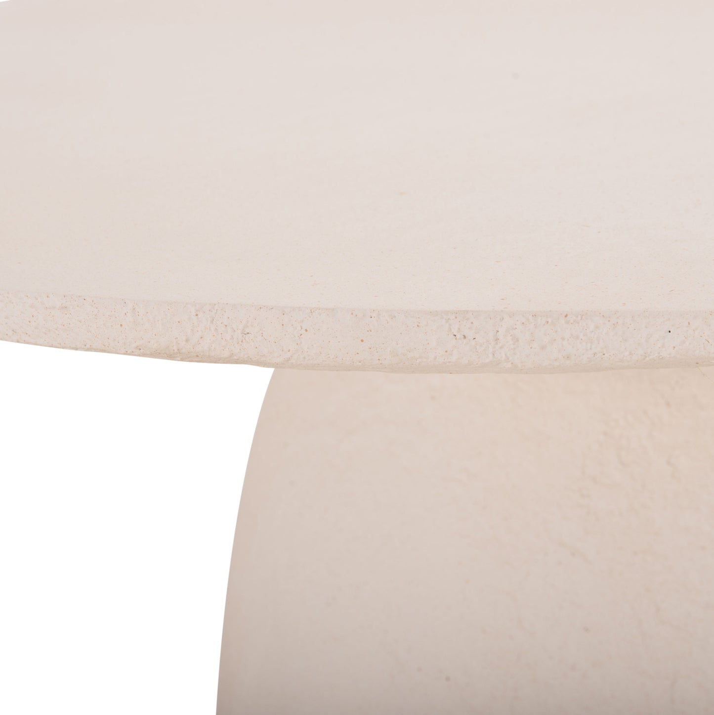 Dining Table Round Seppo Hm18154.02 Fiber Cement In White--Φ119,5x75,5hcm.