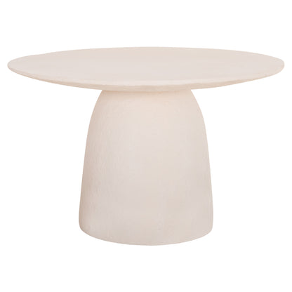 Dining Table Round Seppo Hm18154.02 Fiber Cement In White--Φ119,5x75,5hcm.
