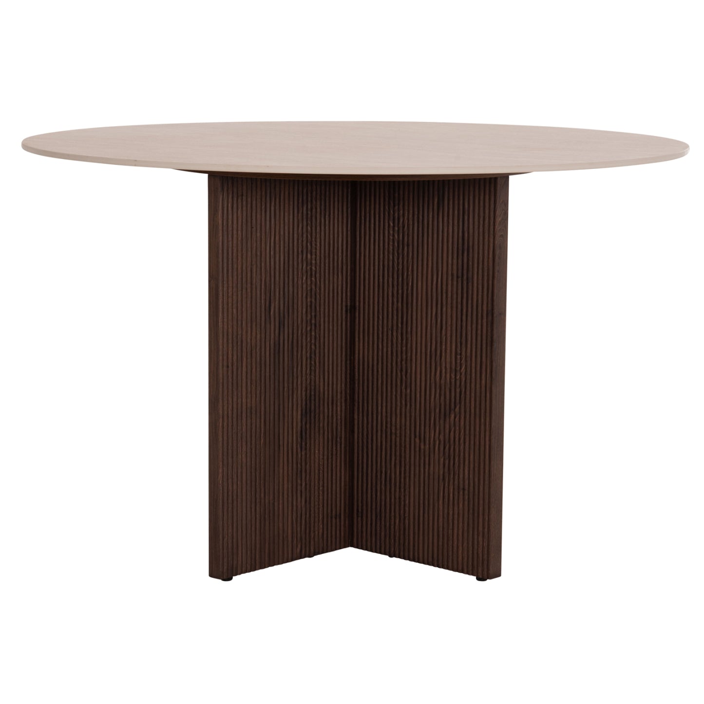 Dining Table Round Sky Hm18331 Ceramic Top In Travertine Stone Look Φ120x76hcm.