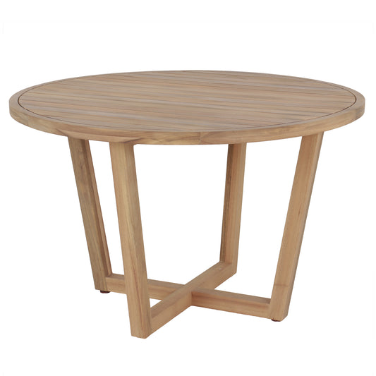 Dining Table Round Paraiso Hm6245 Acacia Wood In Natural Φ120x75hcm.