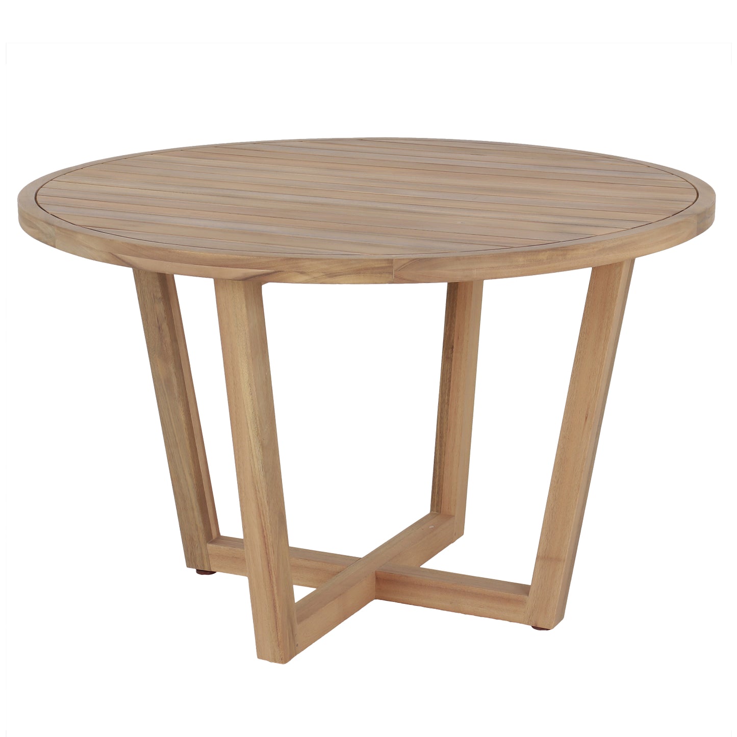 Dining Table Round Paraiso Hm6245 Acacia Wood In Natural Φ120x75hcm.