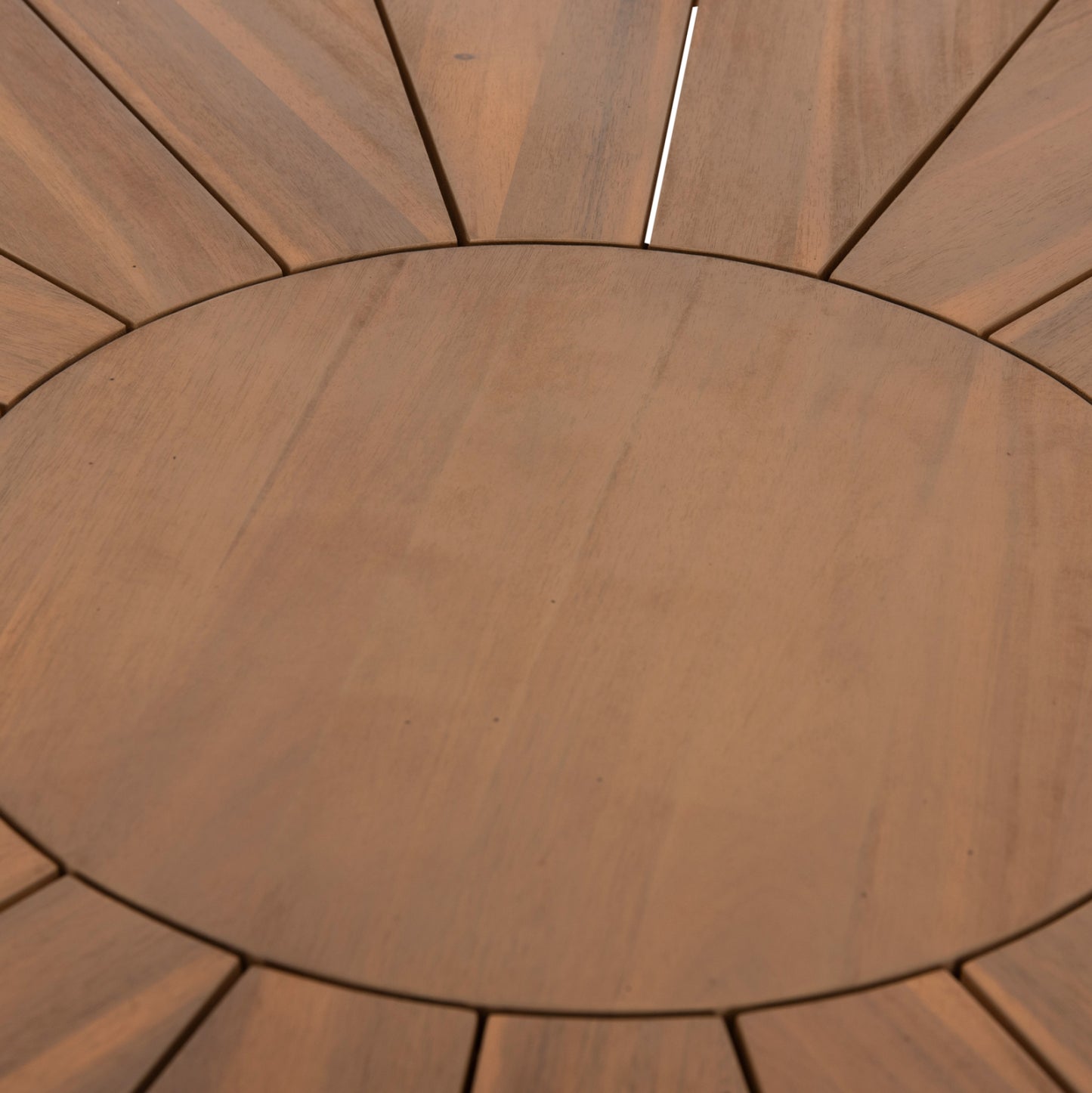Dining Table Round CortΕΝ Hm6443 Acacia Wood In Natural Color Φ140x76hcm.