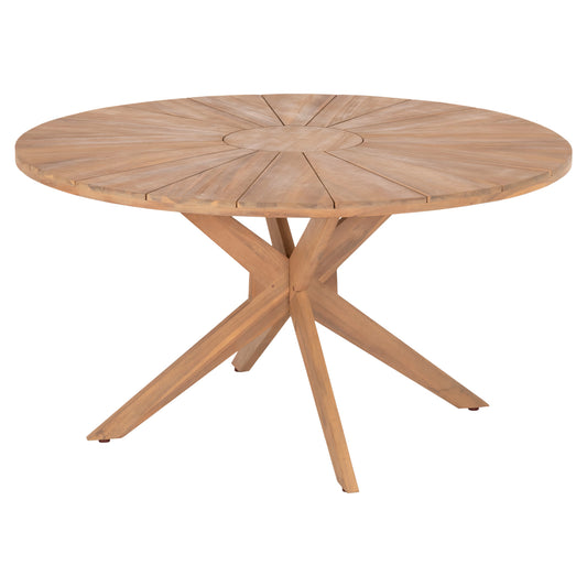 Dining Table Round CortΕΝ Hm6443 Acacia Wood In Natural Color Φ140x76hcm.