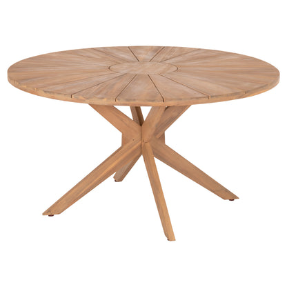 Dining Table Round CortΕΝ Hm6443 Acacia Wood In Natural Color Φ140x76hcm.