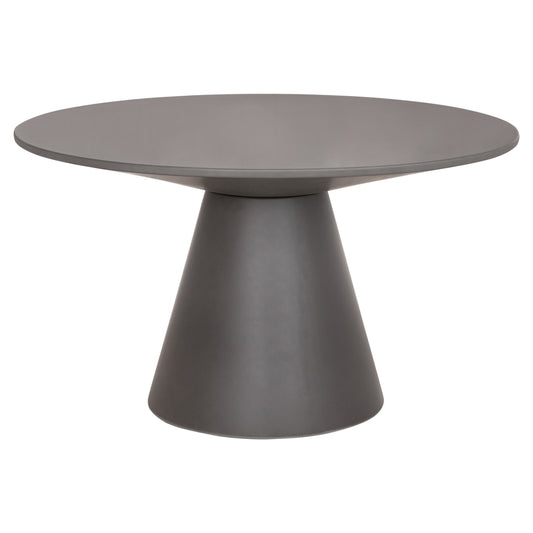 Round Dining Table Raiko Hm6573.01 Grey Fiber Cement Φ130x75hcm