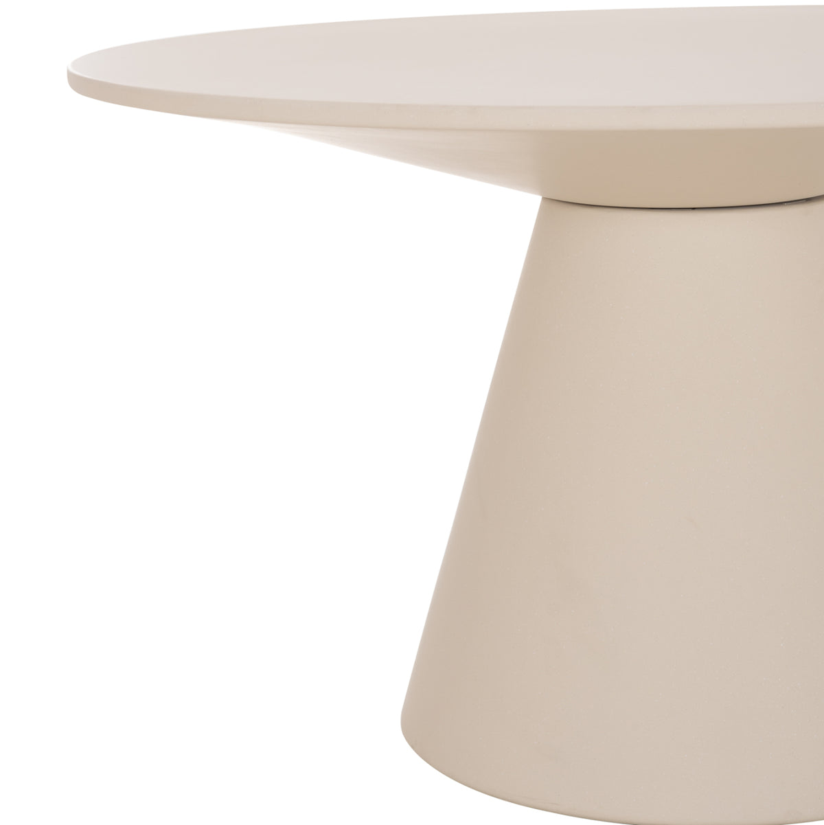 Round Dining Table Raiko Hm6573.02 Beige Fiber Cement Φ130x75hcm