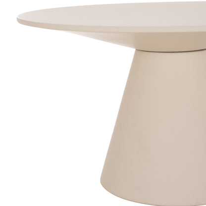 Round Dining Table Raiko Hm6573.02 Beige Fiber Cement Φ130x75hcm