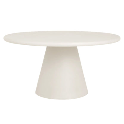 Round Dining Table Raiko Hm6573.02 Beige Fiber Cement Φ130x75hcm