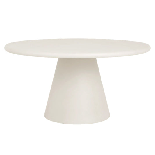 Round Dining Table Raiko Hm6573.02 Beige Fiber Cement Φ130x75hcm