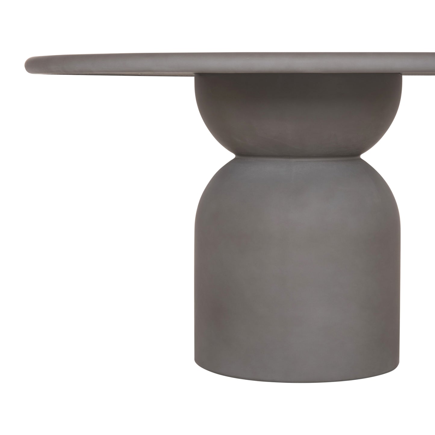 Round Dining Table Kazvin Hm6582.01 Grey Fiber Cement Φ130x73hcm.