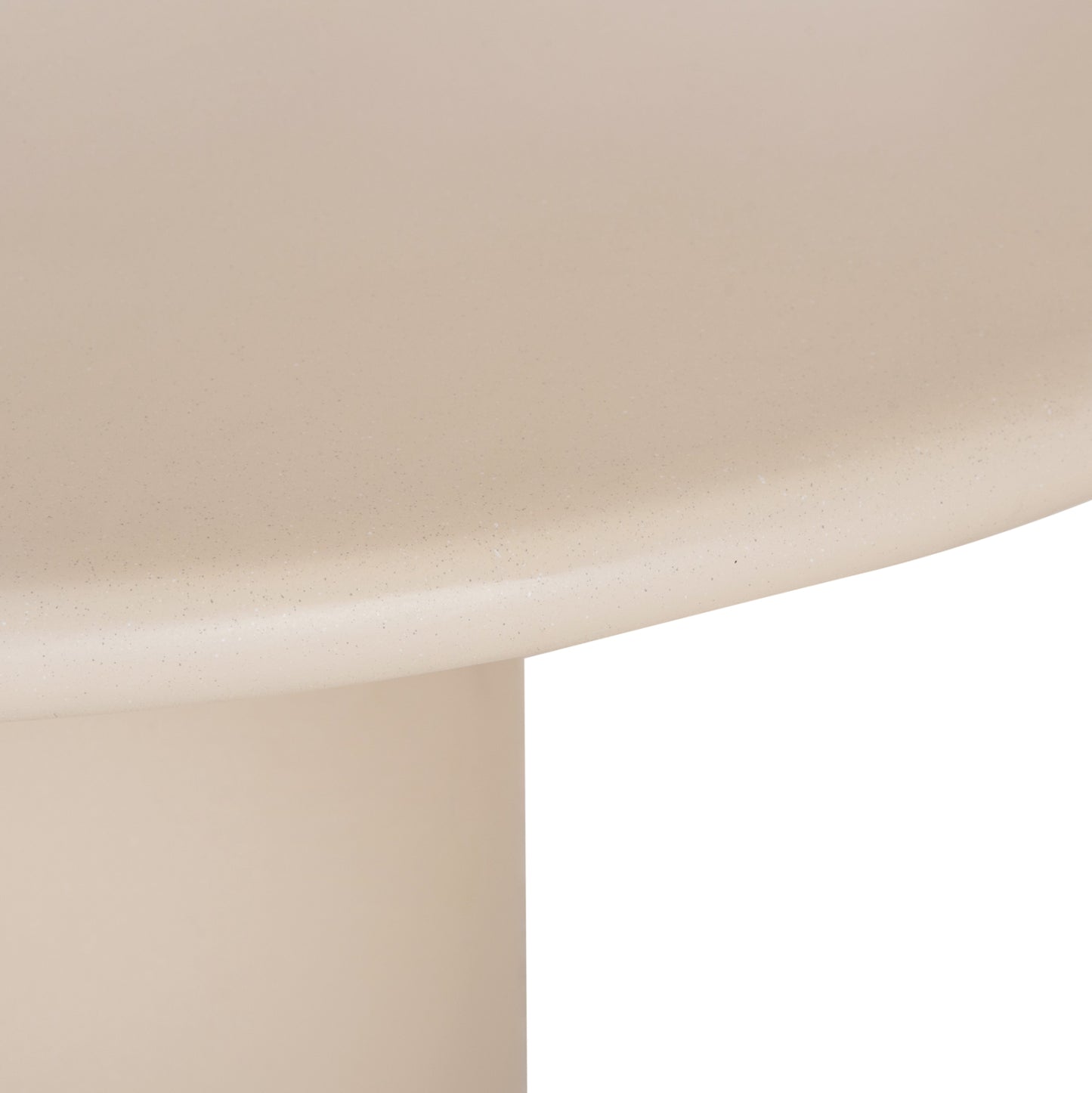 Round Dining Table Kazvin Hm6582.02 Beige Fiber Cement Φ130x75hcm.