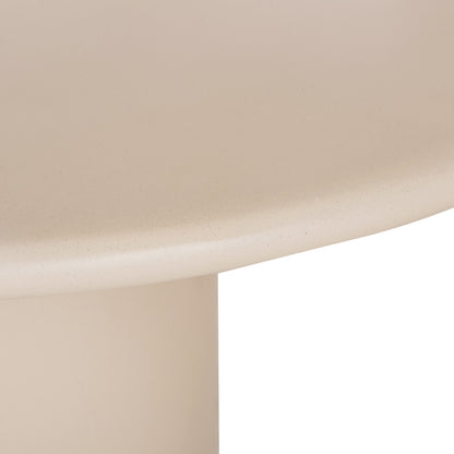 Round Dining Table Kazvin Hm6582.02 Beige Fiber Cement Φ130x75hcm.