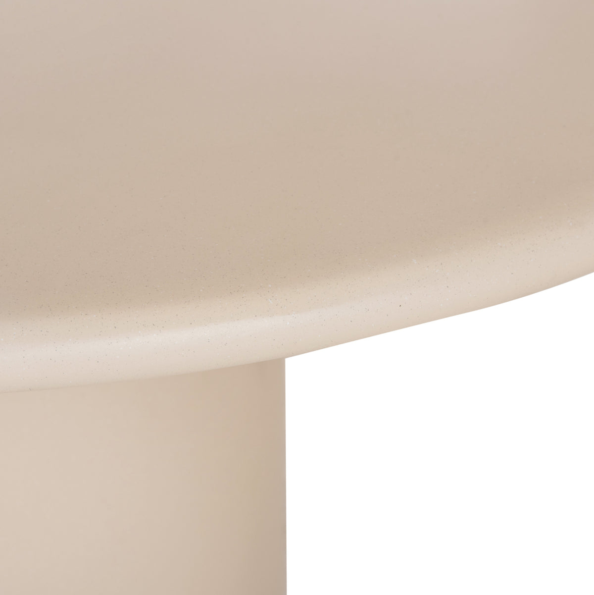 Round Dining Table Kazvin Hm6582.02 Beige Fiber Cement Φ130x75hcm.