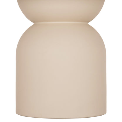 Round Dining Table Kazvin Hm6582.02 Beige Fiber Cement Φ130x75hcm.