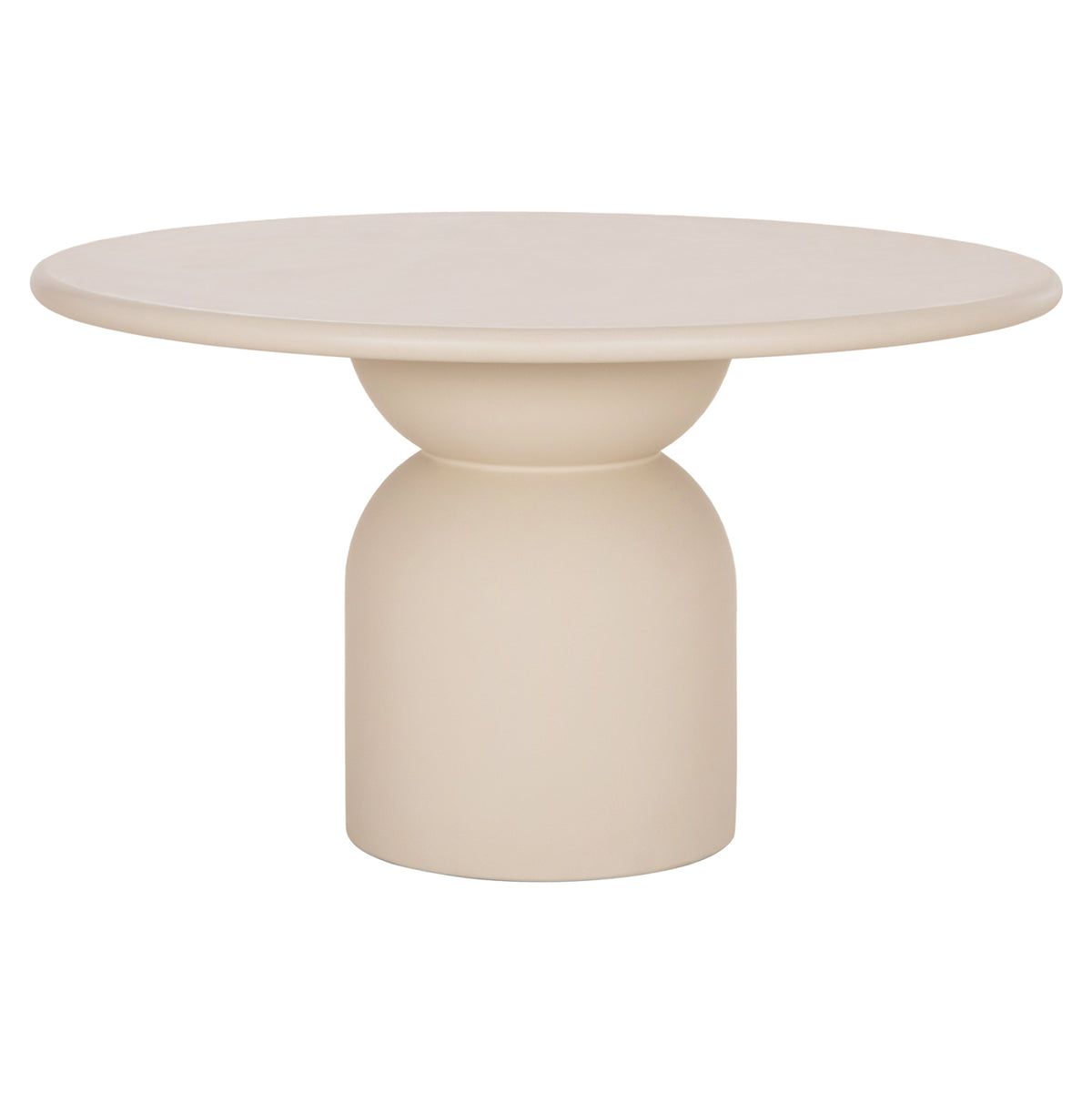 Round Dining Table Kazvin Hm6582.02 Beige Fiber Cement Φ130x75hcm.