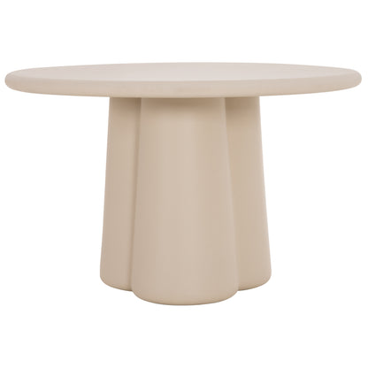 Round Dining Table Nayu Hm6583.02 Beige Fiber Cement Φ120x73hcm.