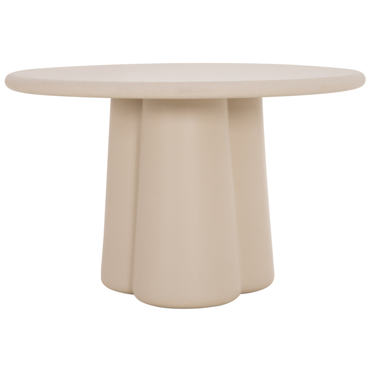 Round Dining Table Nayu Hm6583.02 Beige Fiber Cement Φ120x73hcm.