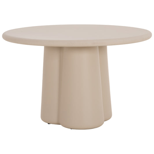 Round Dining Table Nayu Hm6583.02 Beige Fiber Cement Φ120x73hcm.