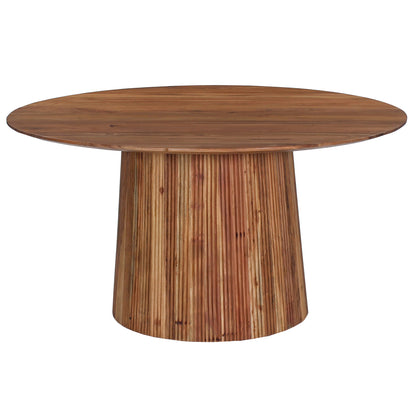 Dining Table Round Groot Hm9685 Solid Acacia Wood In Natural Φ150x76hcm.