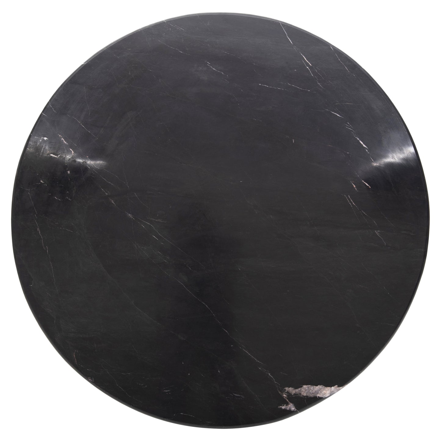 Dining Table Round Draxx Hm9687 Solid Acacia Wood-black Marble Top Φ120x76hcm.