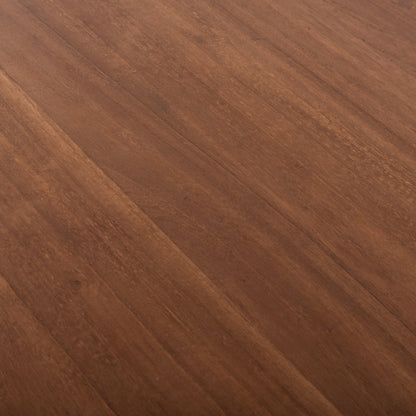 Dining Table Round Frantz Hm9832.11 Solid Mindi Wood In Natural Color Φ80x75hcm
