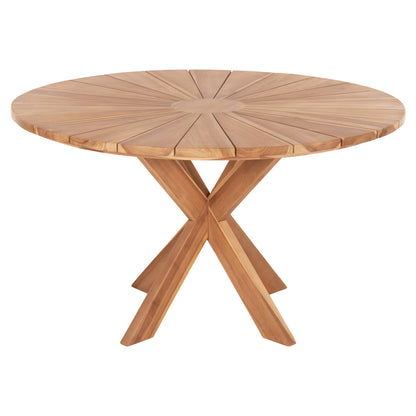 Round Dining Table Excess Hm9868 Teak Wood In Natural Matte Finish Φ130x75hcm.