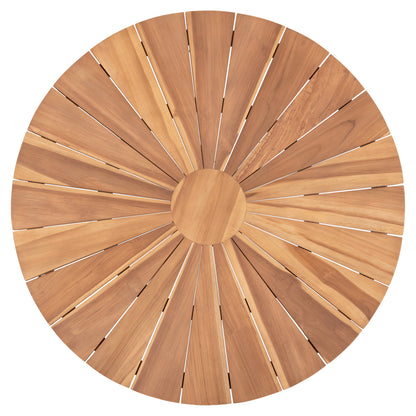 Round Dining Table Excess Hm9868 Teak Wood In Natural Matte Finish Φ130x75hcm.