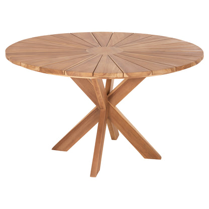 Round Dining Table Excess Hm9868 Teak Wood In Natural Matte Finish Φ130x75hcm.
