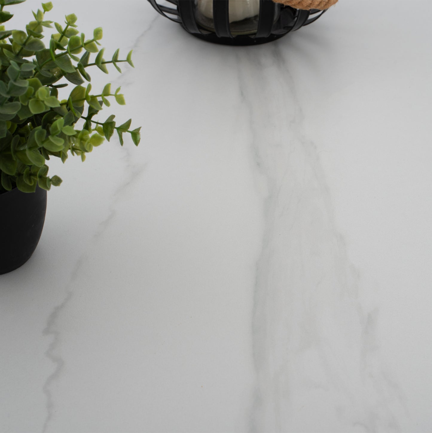 Dining Table Round Syntec Hm9309.02 Sintered Stone White Metal Legs Φ115x75h