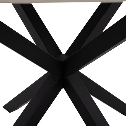 Dining Table Round Syntec Hm9309.02 Sintered Stone White Metal Legs Φ115x75h