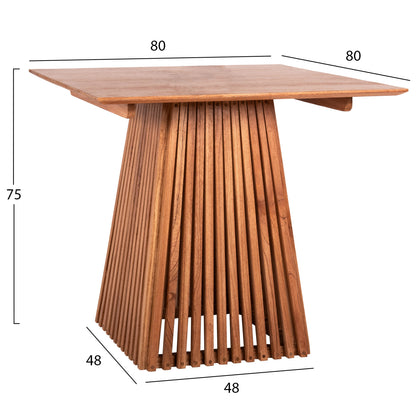 Dining Table Square Frantz Hm9458.11 Solid Mindi Wood 80x80x75hcm.