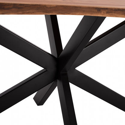 Dining Table 160x90x77 Montana Superior 3.5 Thickness Solid Acacia Hm8481.11