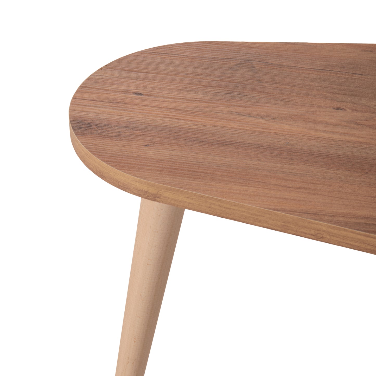 Coffee Tables 2pcs Aprilia Hm18179.03 Melamine In Natural & White Marble-wooden Legs In Natural 94x47x47,5hcm