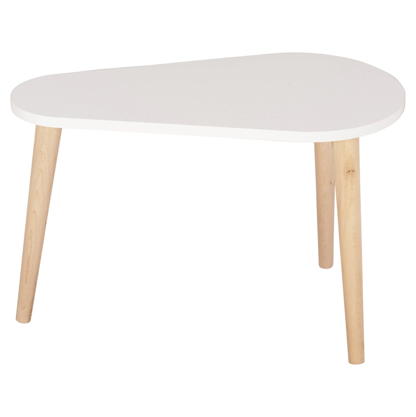 Coffee Tables 2pcs Aprilia Hm18179.04 Melamine In Sonama & White-wooden Legs In Natural 94x47x47hcm