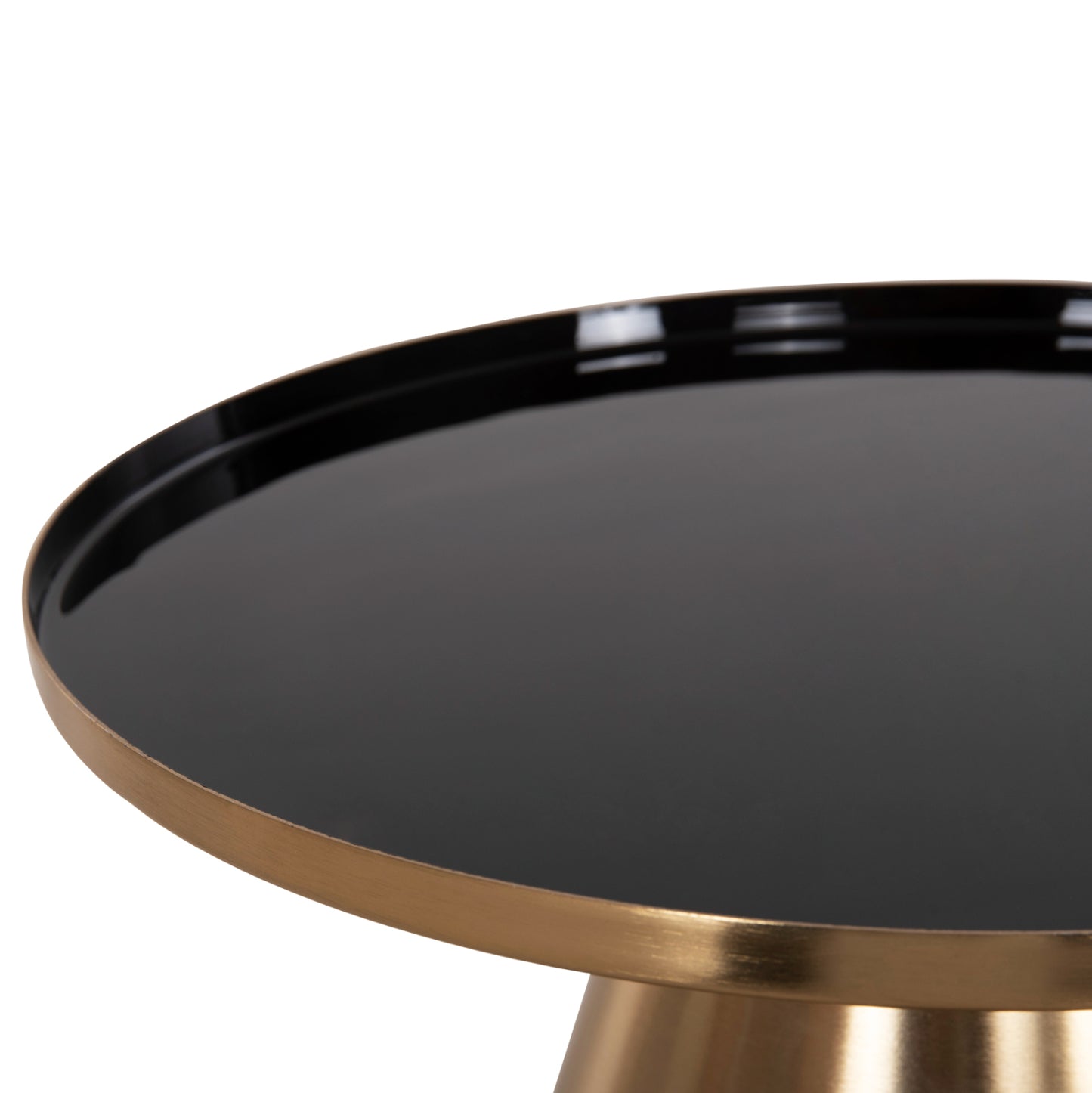 Coffee Tables 2pcs Lorme Hm9923 Metal In Black And Gold Φ50 & Φ40 Cm.
