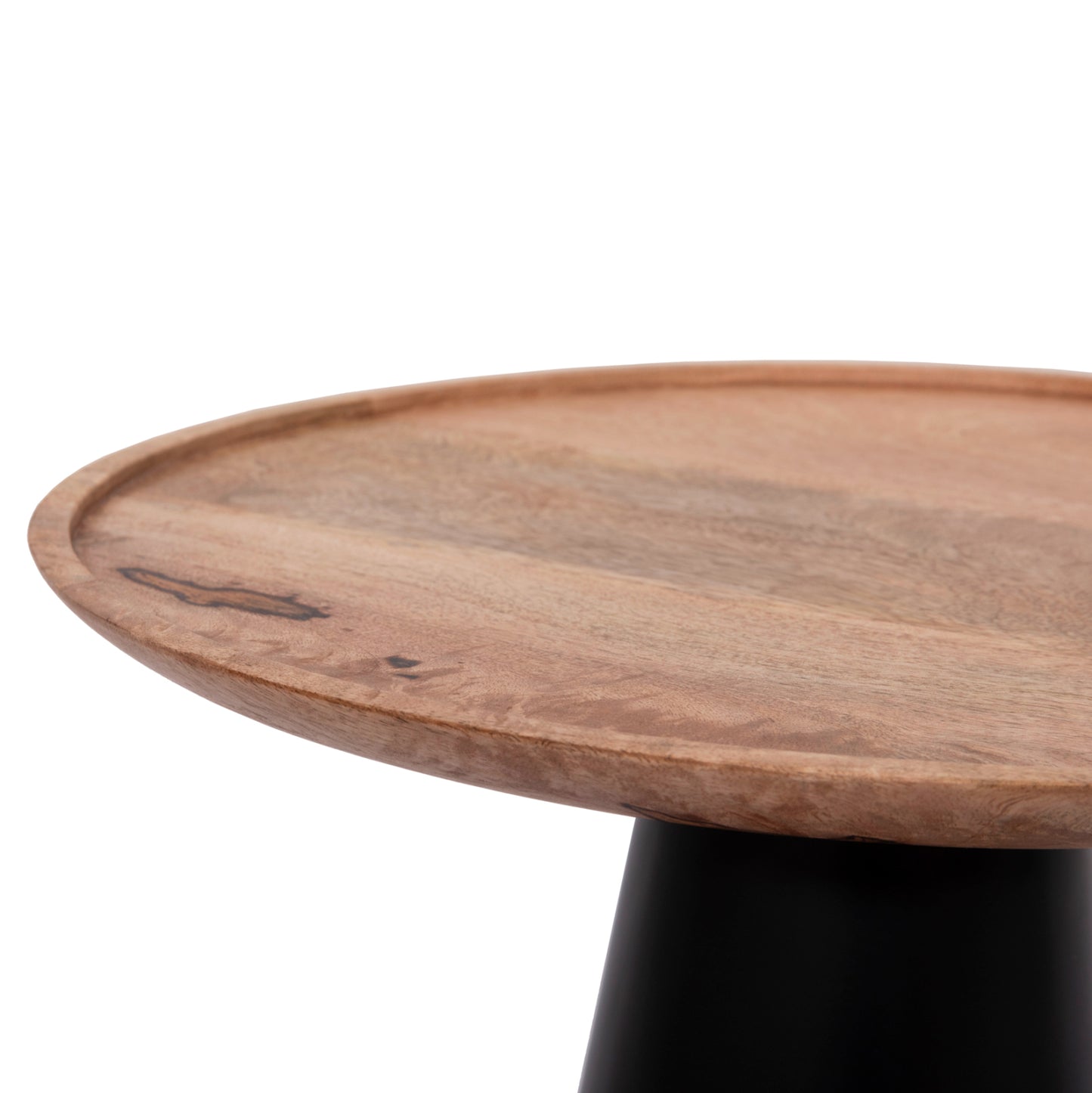 Coffee Tables 2pcs Riff Hm9997 Mango Wood Top-iron Bases Φ60 & Φ40 Cm.
