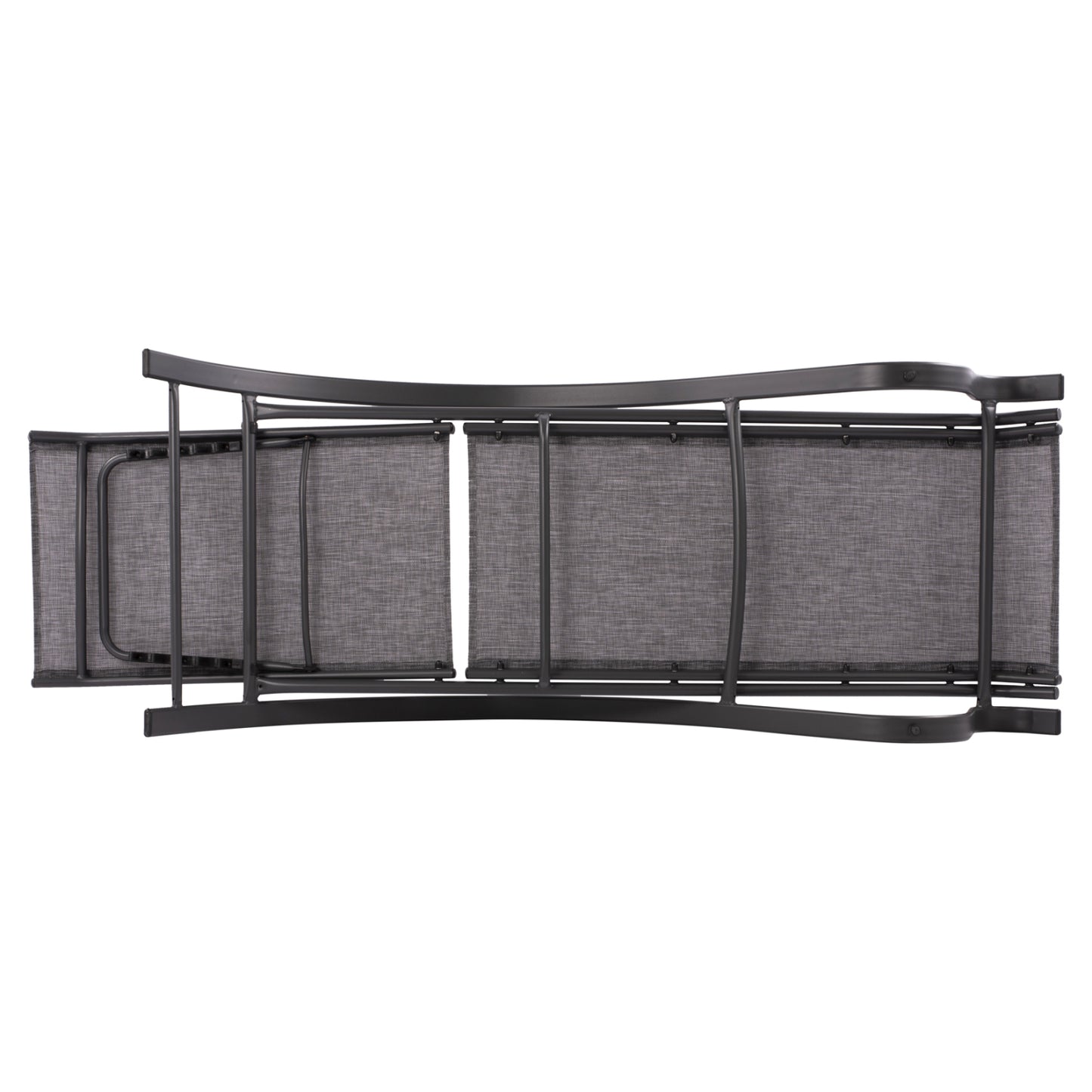 Sunbed Aluminum Grey With Textline Grey Hm5133.01 194x54-66x30 Cm.