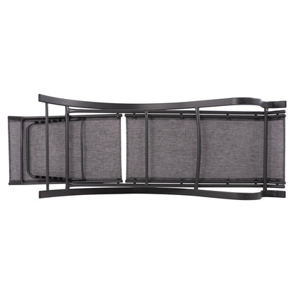 Sunbed Aluminum Grey With Textline Grey Hm5133.01 194x54-66x30 Cm.